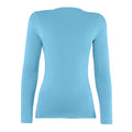 Light Blue - Back - Rhino Womens-Ladies Sports Baselayer Long Sleeve