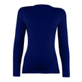 Navy - Back - Rhino Womens-Ladies Sports Baselayer Long Sleeve