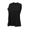 Black - Front - SF Womens-Ladies High Neck Sleeveless Vest - Top