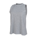 Heather Grey - Front - SF Womens-Ladies High Neck Sleeveless Vest - Top