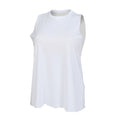 White - Front - SF Womens-Ladies High Neck Sleeveless Vest - Top