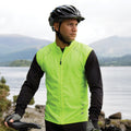 Neon Lime - Side - Spiro Mens Bikewear Crosslite Training Gilet - Sports Bodywarmer