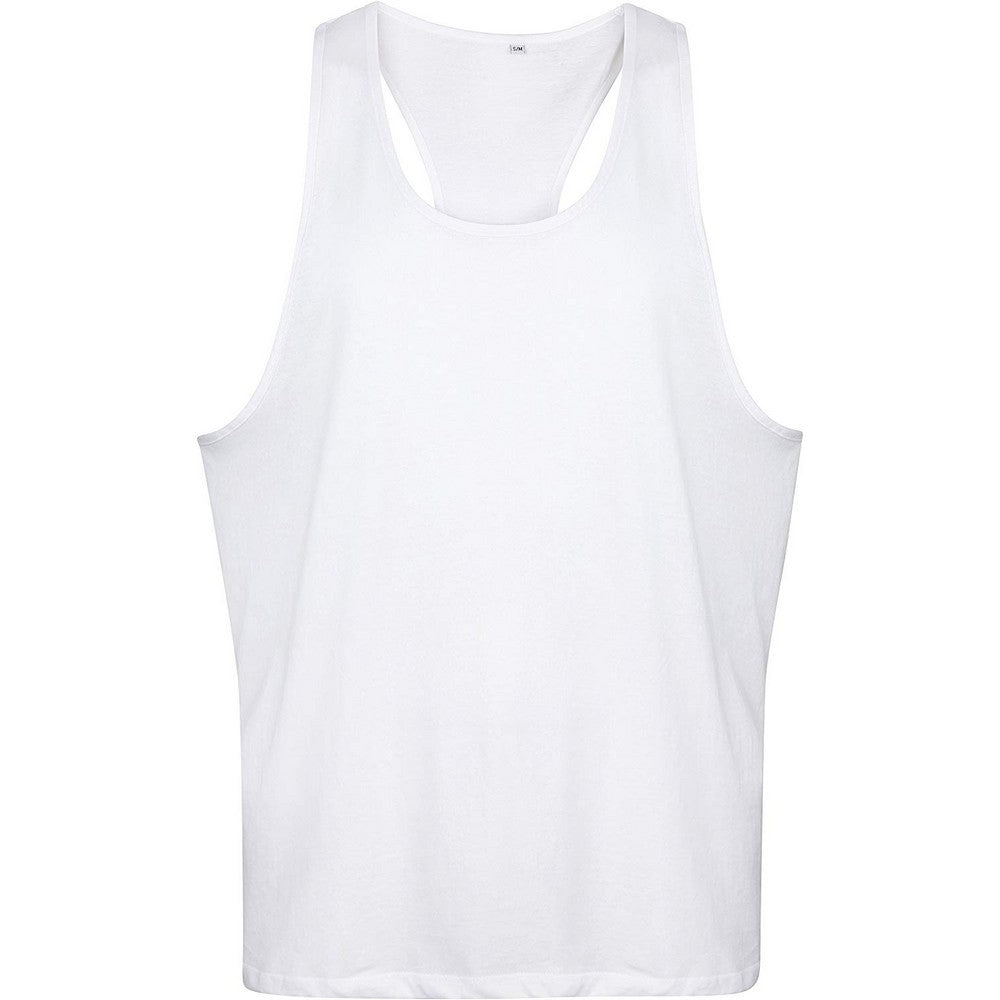 White - Front - Tanx Mens Vest Sleeveless Vest Top - Muscle Vest