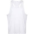 White - Front - Tanx Mens Vest Sleeveless Vest Top - Muscle Vest