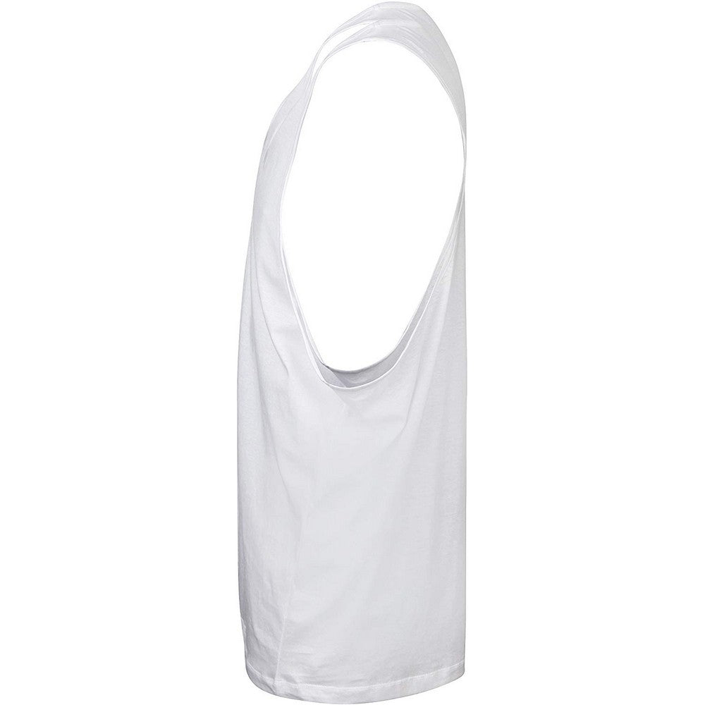 White - Side - Tanx Mens Vest Sleeveless Vest Top - Muscle Vest