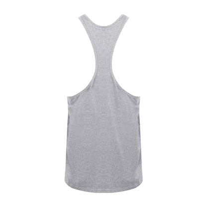 Heather Grey - Back - Tanx Mens Vest Sleeveless Vest Top - Muscle Vest