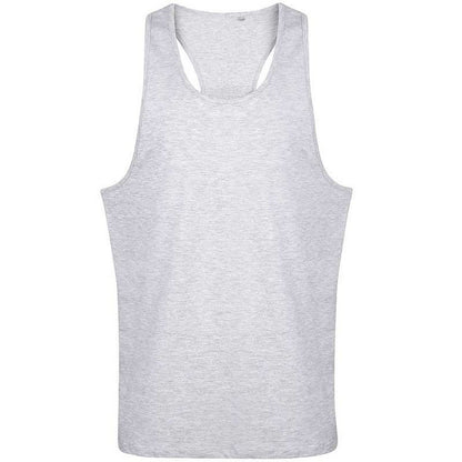 Heather Grey - Front - Tanx Mens Vest Sleeveless Vest Top - Muscle Vest