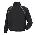 Black- White piping - Front - Tombo Mens Teamsport Start Line Sports Training Track Jacket