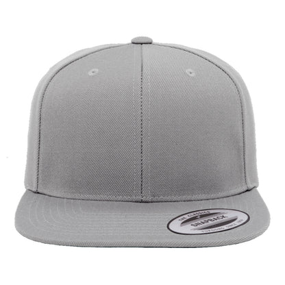 Silver - Back - Yupoong Mens The Classic Premium Snapback Cap