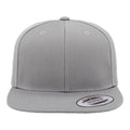Silver - Back - Yupoong Mens The Classic Premium Snapback Cap