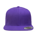 Purple - Back - Yupoong Mens The Classic Premium Snapback Cap