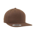 Tan - Front - Yupoong Mens The Classic Premium Snapback Cap