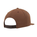 Tan - Back - Yupoong Mens The Classic Premium Snapback Cap