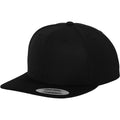 Black-Black - Front - Yupoong Mens The Classic Premium Snapback Cap