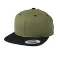 Olive-Black - Front - Yupoong Mens The Classic Premium Snapback 2-Tone Cap
