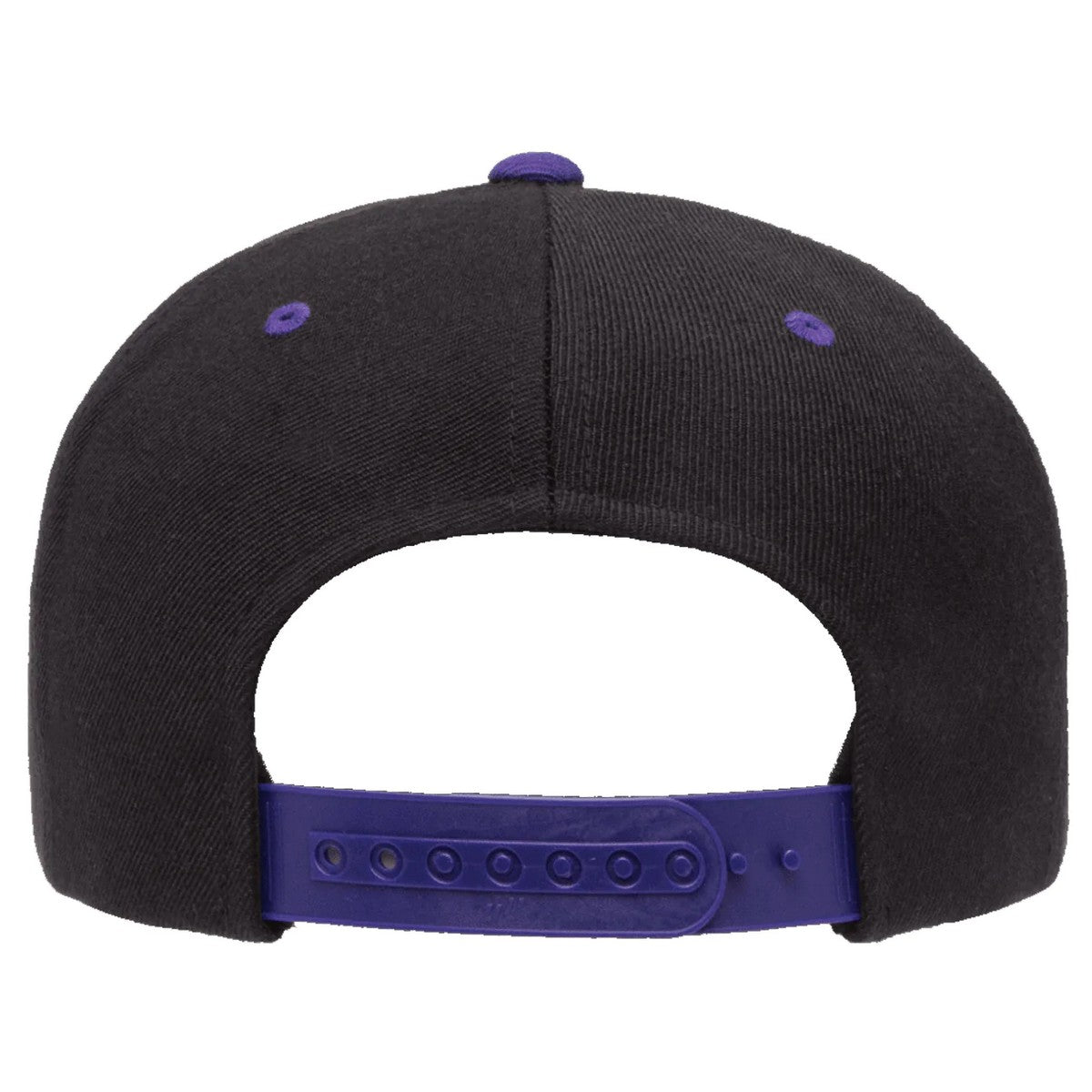 Black-Purple - Back - Yupoong Mens The Classic Premium Snapback 2-Tone Cap