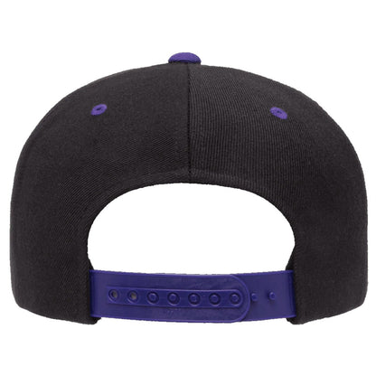Black-Purple - Back - Yupoong Mens The Classic Premium Snapback 2-Tone Cap
