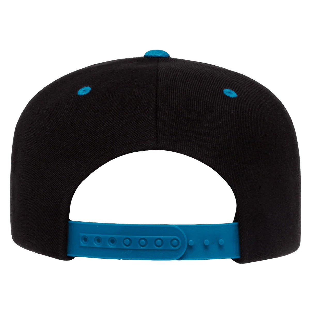 Black-Teal - Back - Yupoong Mens The Classic Premium Snapback 2-Tone Cap