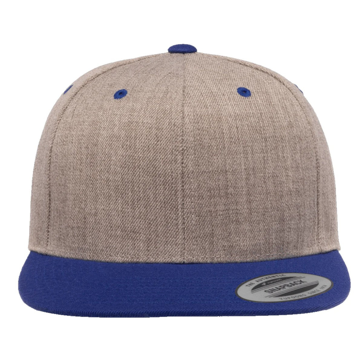 Heather-Royal Blue - Side - Yupoong Mens The Classic Premium Snapback 2-Tone Cap