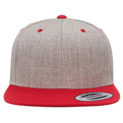 Heather-Red - Side - Yupoong Mens The Classic Premium Snapback 2-Tone Cap
