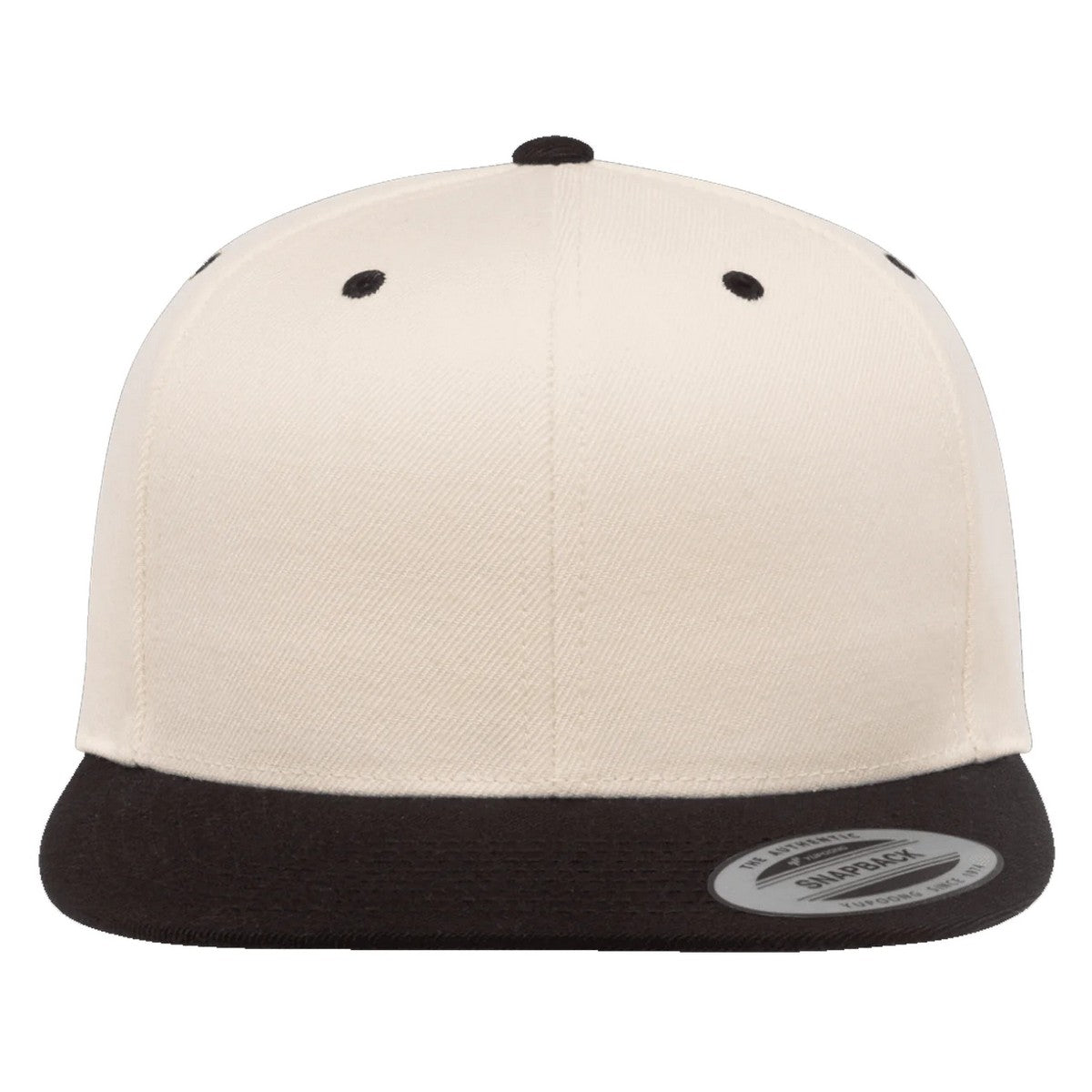 Natural-Black - Side - Yupoong Mens The Classic Premium Snapback 2-Tone Cap