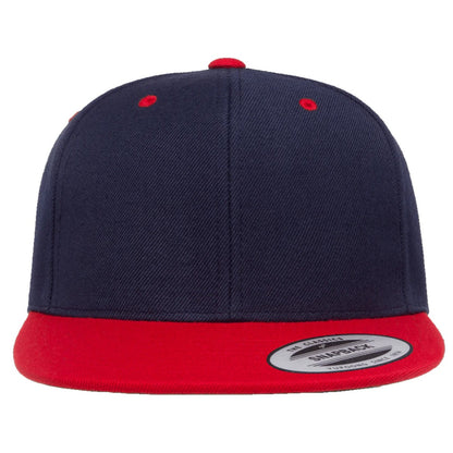 Navy-Red - Pack Shot - Yupoong Mens The Classic Premium Snapback 2-Tone Cap