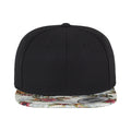 Black-Floral Mint - Back - Yupoong Mens Fashion Print Premium Snapback Cap