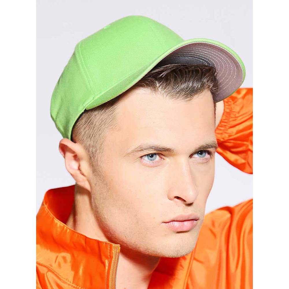 Fresh Green - Back - Yupoong Mens Flexfit Fitted Baseball Cap