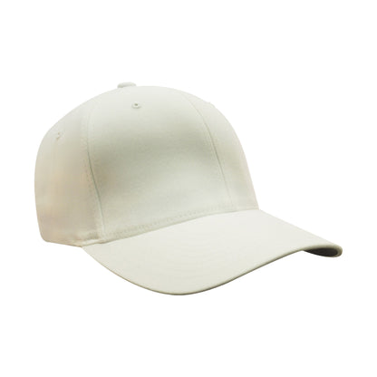 White - Back - Yupoong Mens Flexfit Fitted Baseball Cap