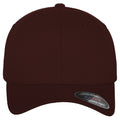 Brown - Back - Yupoong Mens Flexfit Fitted Baseball Cap