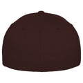 Brown - Side - Yupoong Mens Flexfit Fitted Baseball Cap