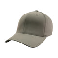 Grey - Front - Yupoong Mens Flexfit Fitted Baseball Cap