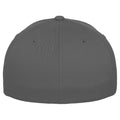 Grey - Side - Yupoong Mens Flexfit Fitted Baseball Cap