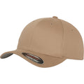 Khaki - Front - Yupoong Mens Flexfit Fitted Baseball Cap