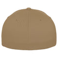 Khaki - Side - Yupoong Mens Flexfit Fitted Baseball Cap