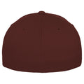 Maroon - Side - Yupoong Mens Flexfit Fitted Baseball Cap