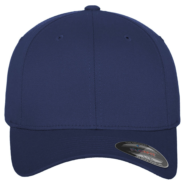 Navy - Back - Yupoong Mens Flexfit Fitted Baseball Cap