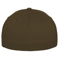 Olive - Side - Yupoong Mens Flexfit Fitted Baseball Cap