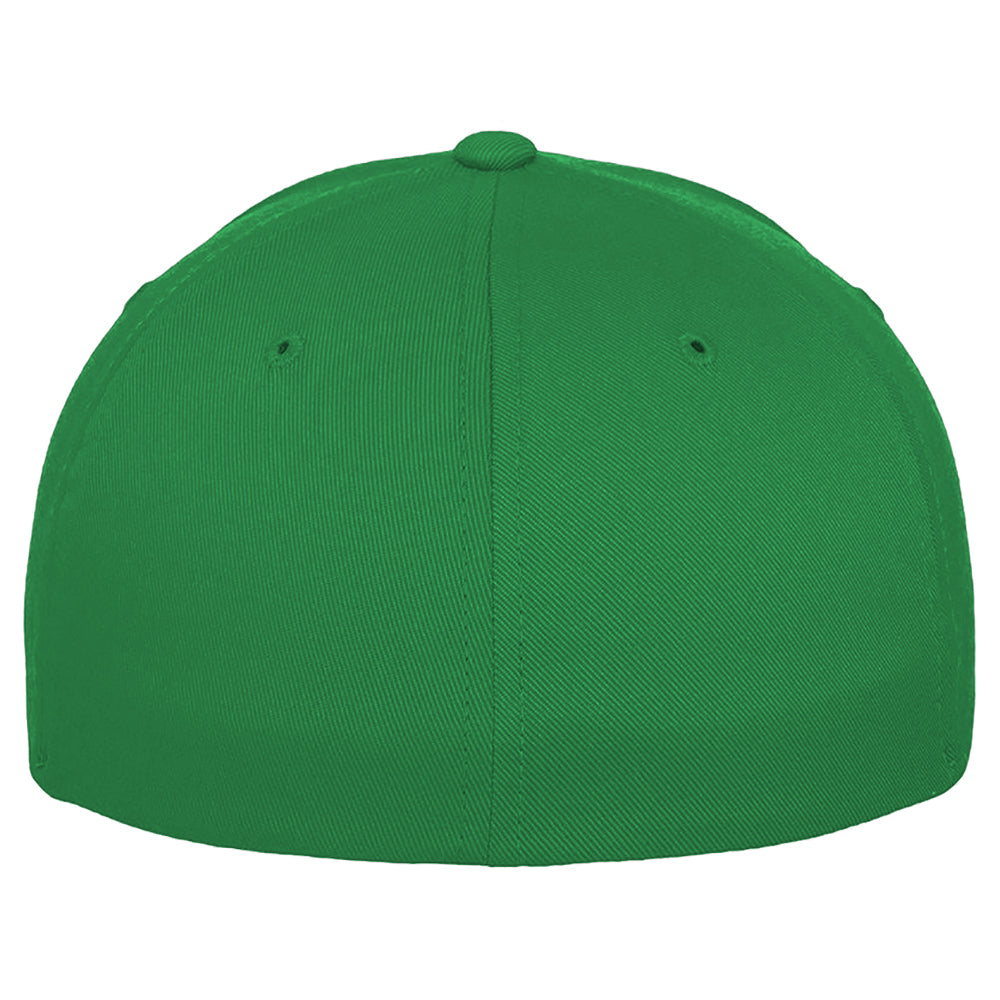Pepper Green - Side - Yupoong Mens Flexfit Fitted Baseball Cap