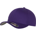 Purple - Front - Yupoong Mens Flexfit Fitted Baseball Cap