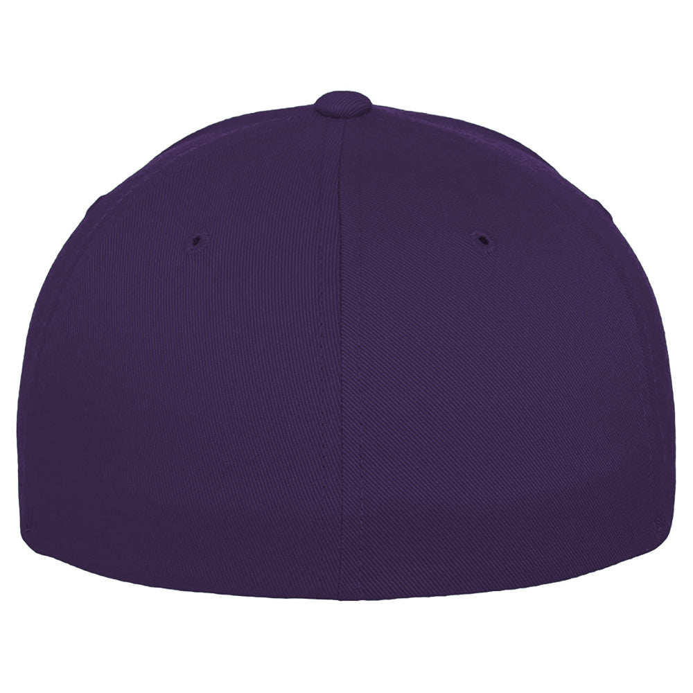 Purple - Side - Yupoong Mens Flexfit Fitted Baseball Cap