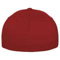 Red - Side - Yupoong Mens Flexfit Fitted Baseball Cap