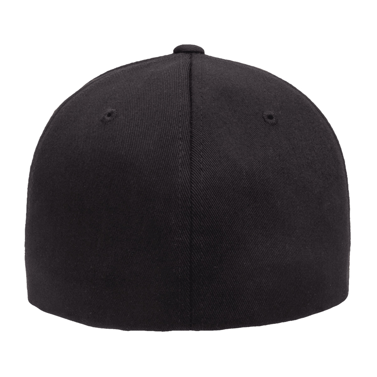 Black-Black - Side - Yupoong Mens Flexfit Fitted Baseball Cap