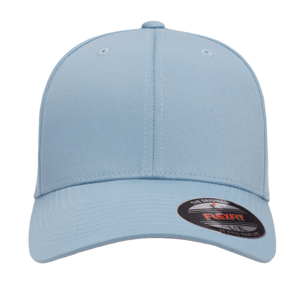 Carolina Blue - Back - Yupoong Mens Flexfit Fitted Baseball Cap