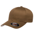 Coyote Brown - Front - Yupoong Mens Flexfit Fitted Baseball Cap