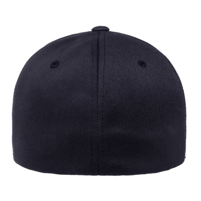 Dark Navy-Dark Navy - Side - Yupoong Mens Flexfit Fitted Baseball Cap