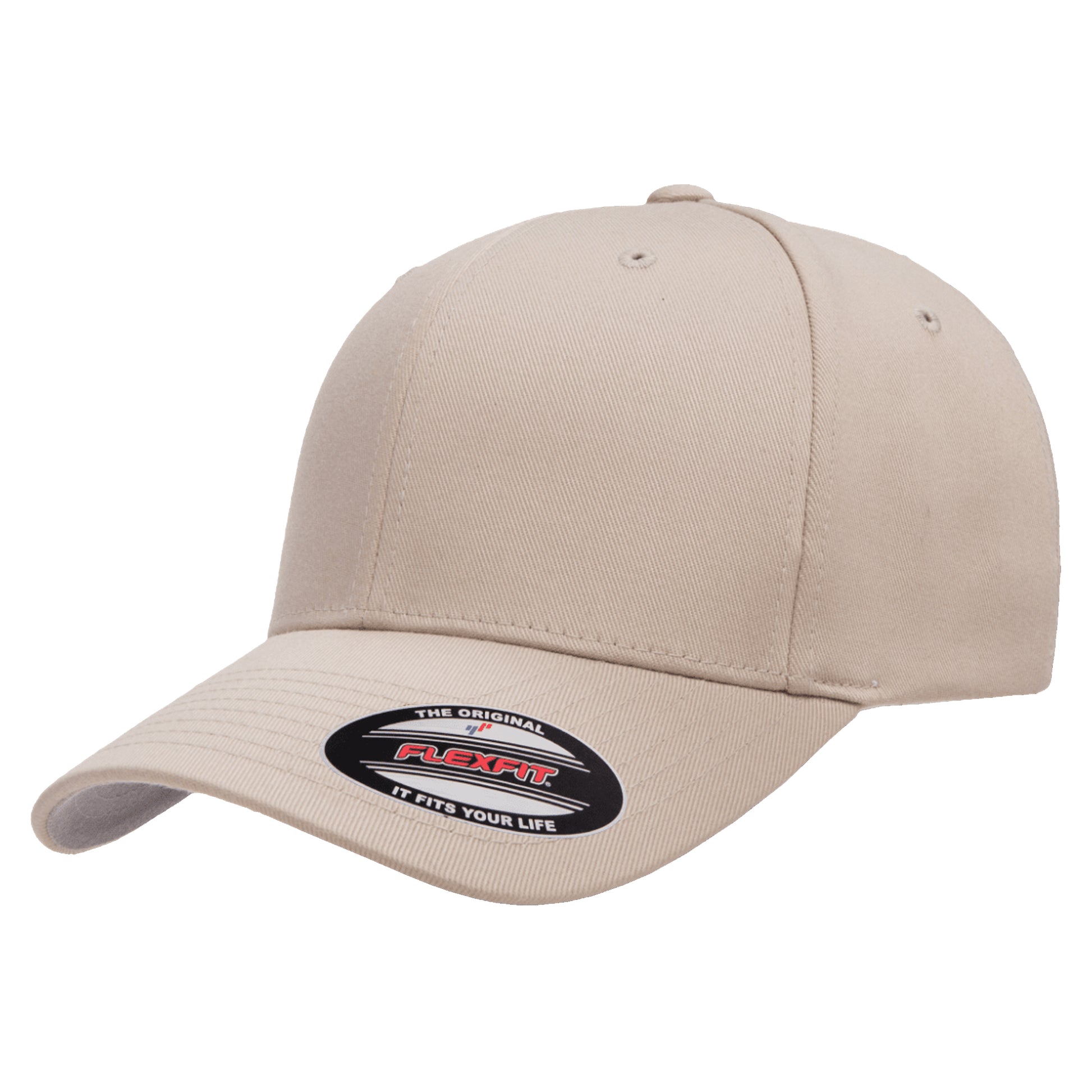 Stone - Front - Yupoong Mens Flexfit Fitted Baseball Cap