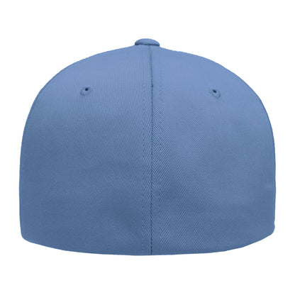 Slate Blue - Side - Yupoong Mens Flexfit Fitted Baseball Cap