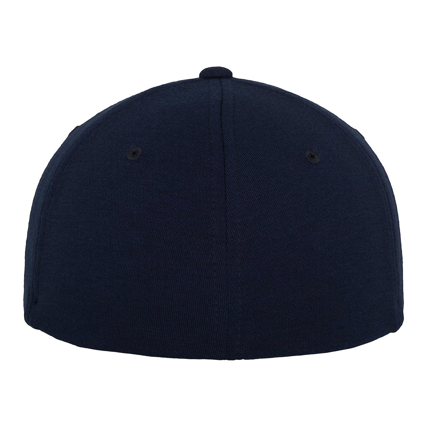 Navy - Back - Yupoong Mens Flexfit Double Jersey Cap