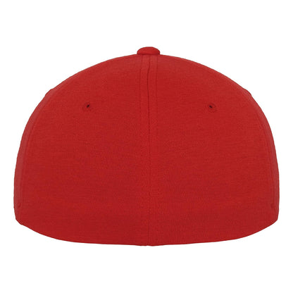 Red - Back - Yupoong Mens Flexfit Double Jersey Cap